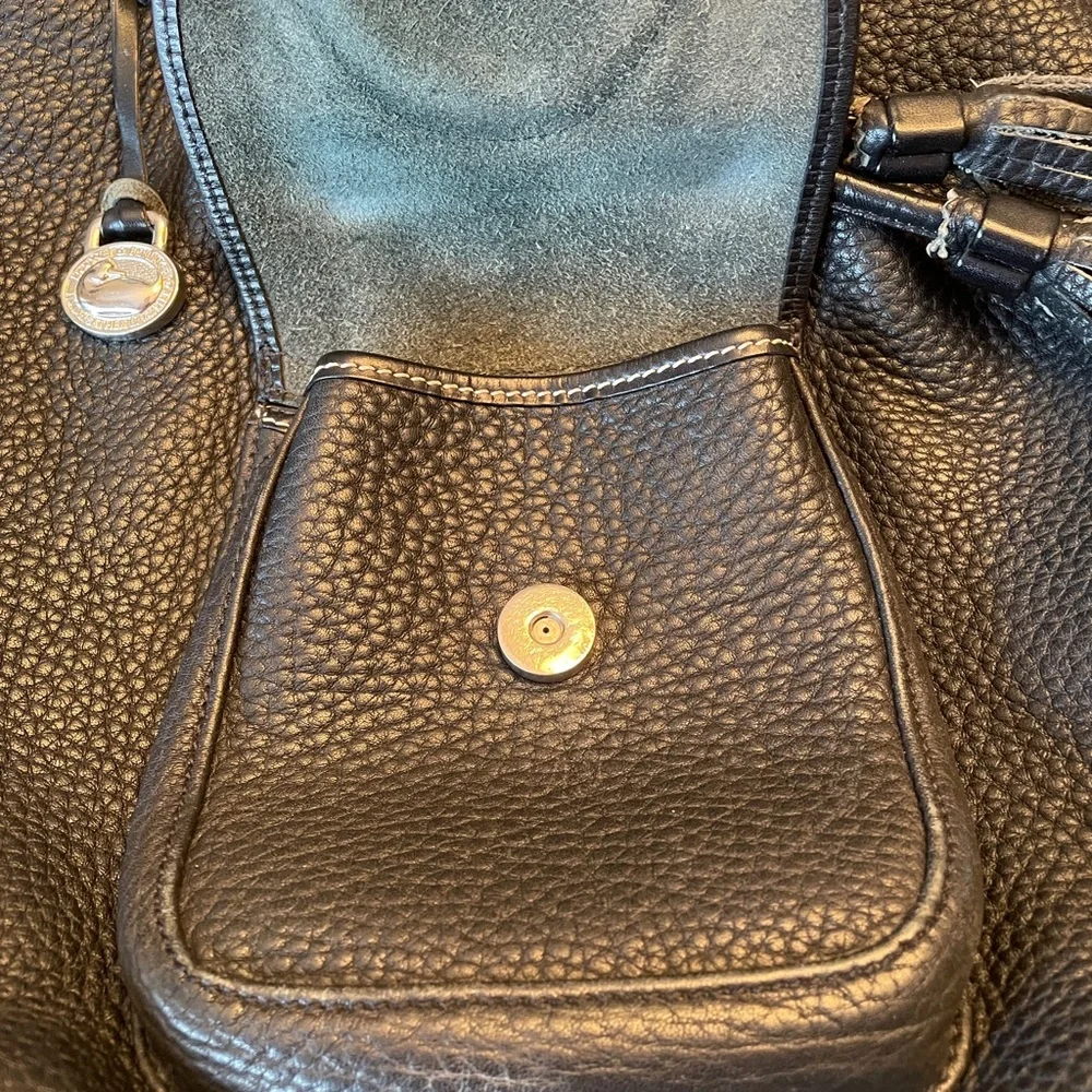 Dooney & Bourke Black Leather Shoulder Bag - Picture 5 of 16
